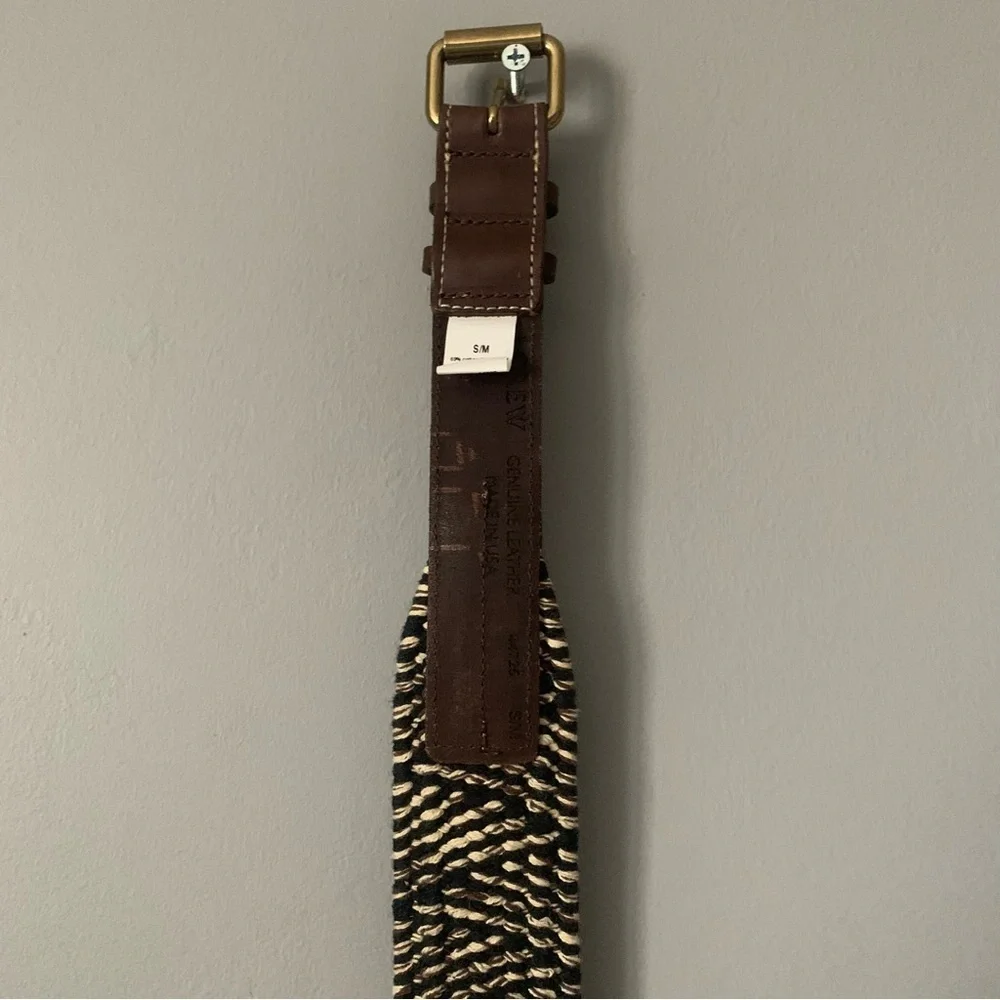 J.CREW Women’s Brown and Black Woven Belt